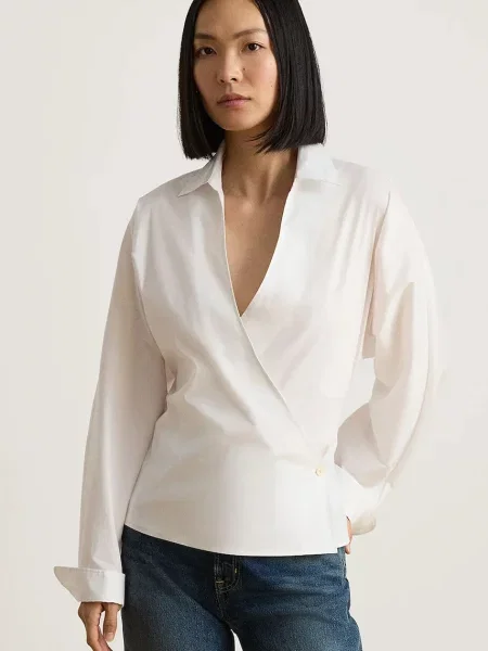 Lauren Ralph Lauren cămașă pentru femei cu alb