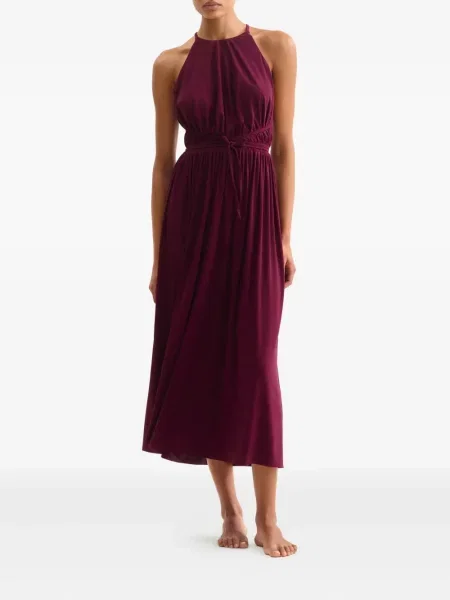 Rochie midi Eres până la genunchi cu gât halter de costum violet