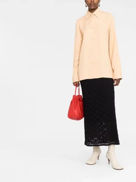 Bluzka Jil Sander klasyczna z kołnierzem