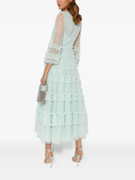 Rochie Needle & Thread cu paiete de costum verde