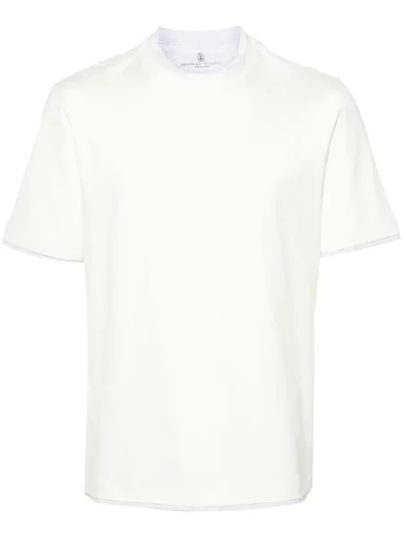 Tričko Brunello Cucinelli bílé