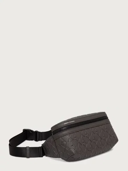 Geantă Armani Exchange din piele maro