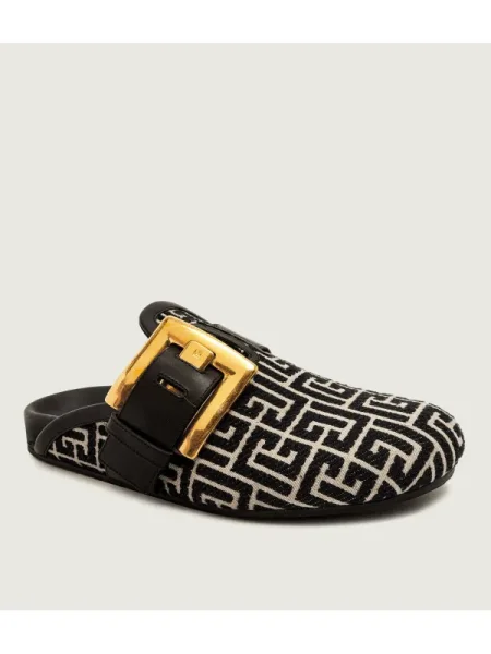 Balmain De piele mules încălțăminte negru
