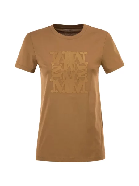 Tricou Max Mara cu broderie maro