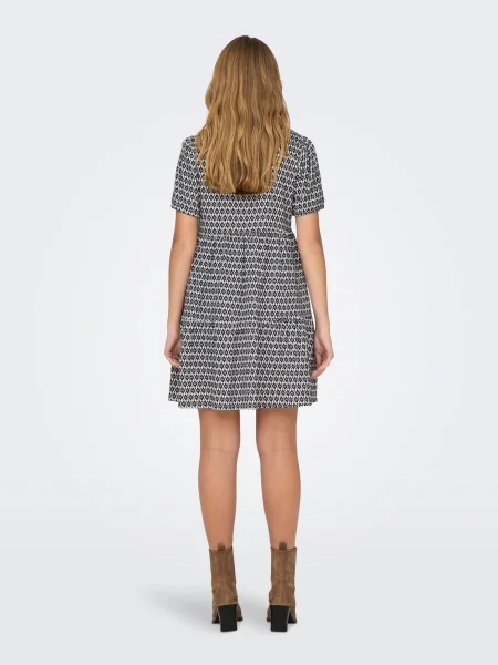 ONLY Rochie tip bluză Nora negru alb