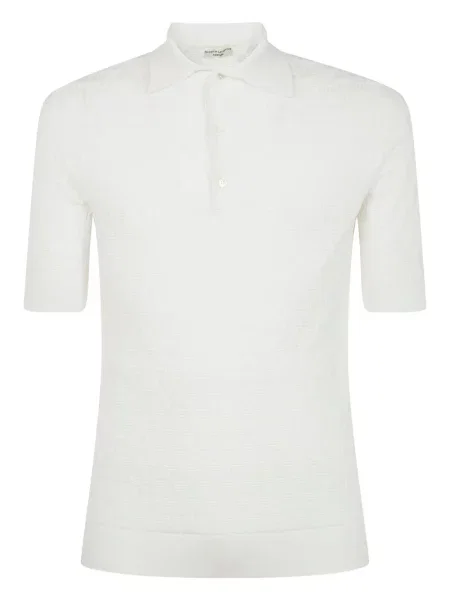 Polo Filippo De Laurentiis tricotate alb