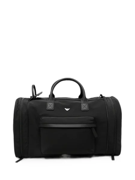 Geantă Emporio Armani cu autograf negru