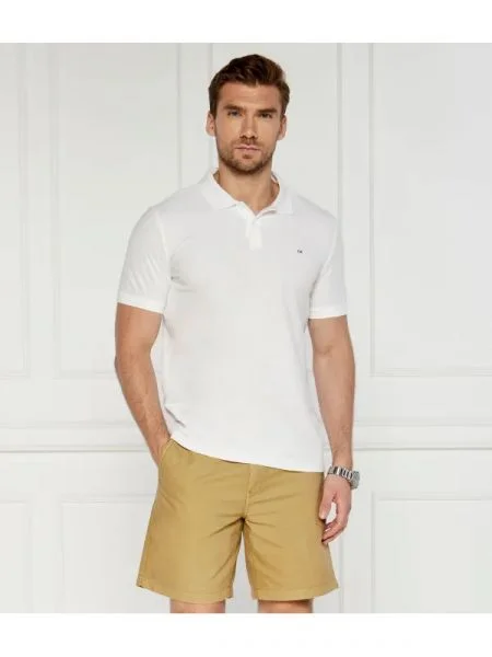 Calvin Klein Polo PIQUE alb