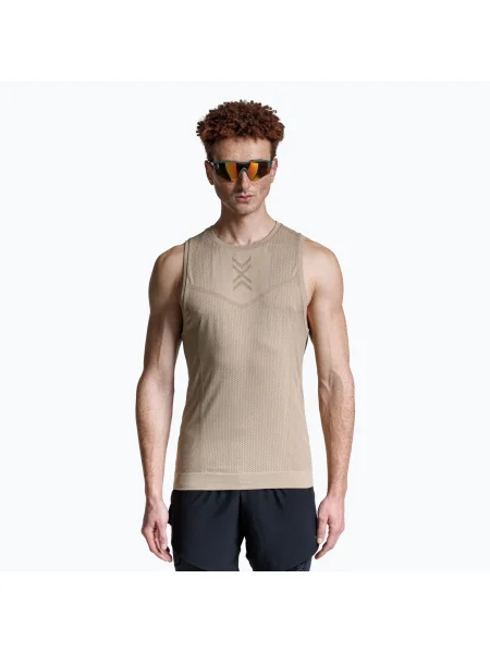 Tricou de alergare pentru bărbați X-Bionic Xceed Run sand/dark sand