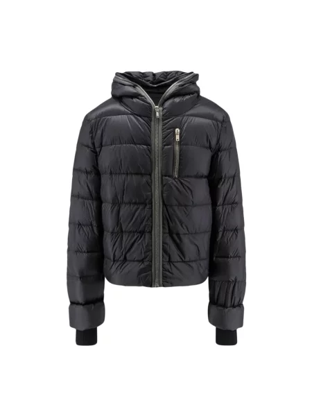 Kurtka puchowa Rick Owens z kapturem czarna