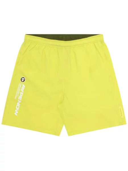 Pantaloni scurți Aape By A Bathing Ape cu imagine galben