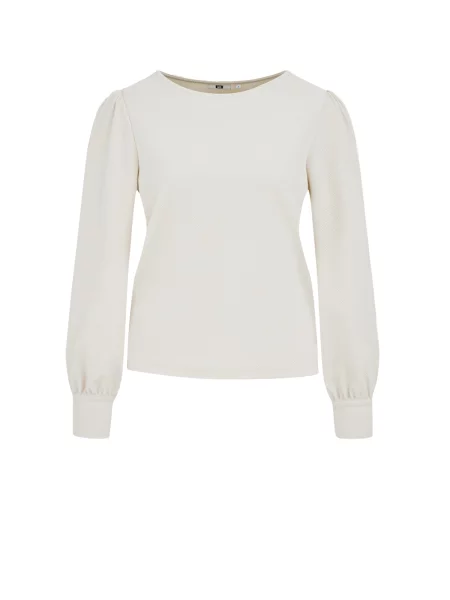 WE Fashion Pulover natural alb