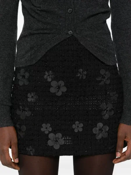 Fusta mini Twinset cu model floral negru