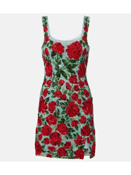 Rochie La Fuori cu model floral albastru
