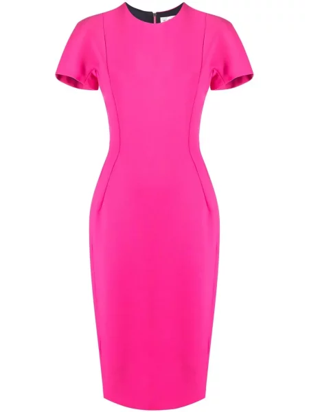 Rochie midi Victoria Beckham până la genunchi de costum roz