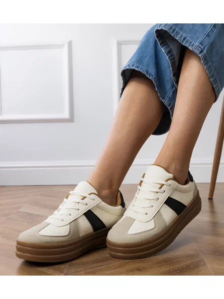 Sneakerși D/ceo cu platformă bej