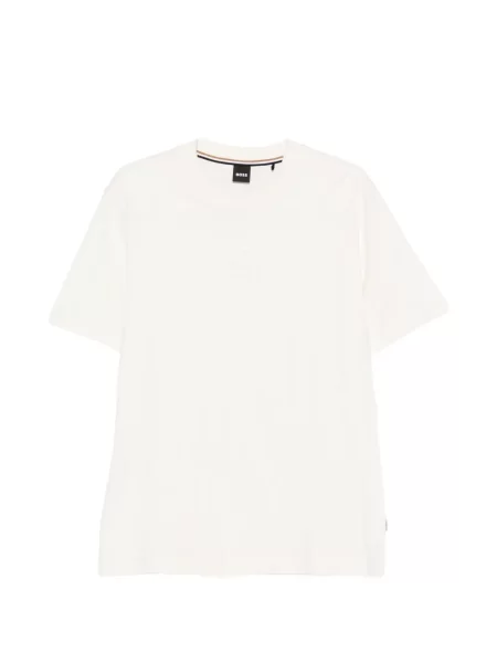 Tricou Boss cu broderie alb