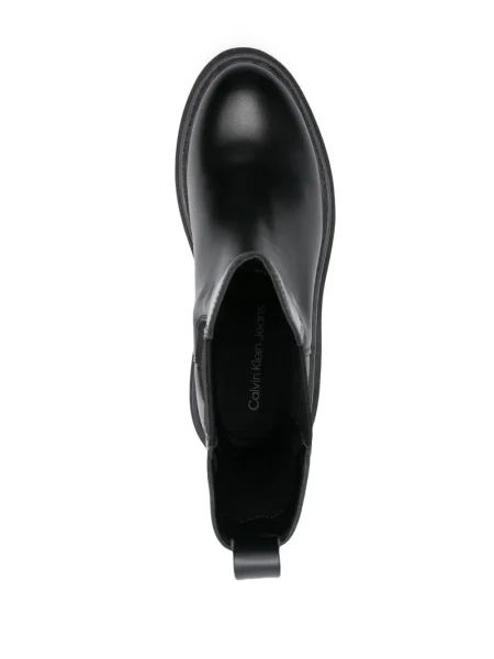 Botine Calvin Klein Jeans din piele negru