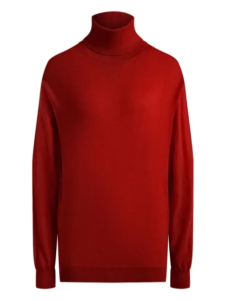 Pulover cu guler înalt heláncă 12 Storeez din lână merinos roșu