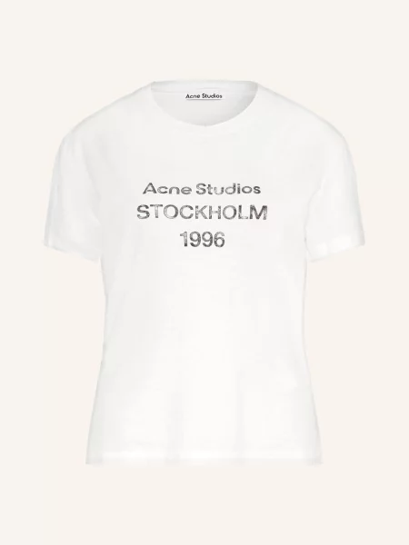 Acne Studios T-Shirt weiss biała