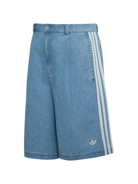 Pantaloni scurți Adidas cu dungi alb