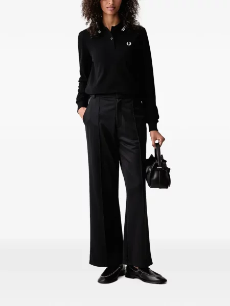 Lung tricou polo Fred Perry negru