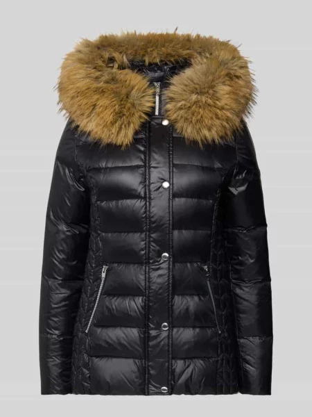 Kurtka puchowa z kapturem model „Alma” Rock'n Blue czarna