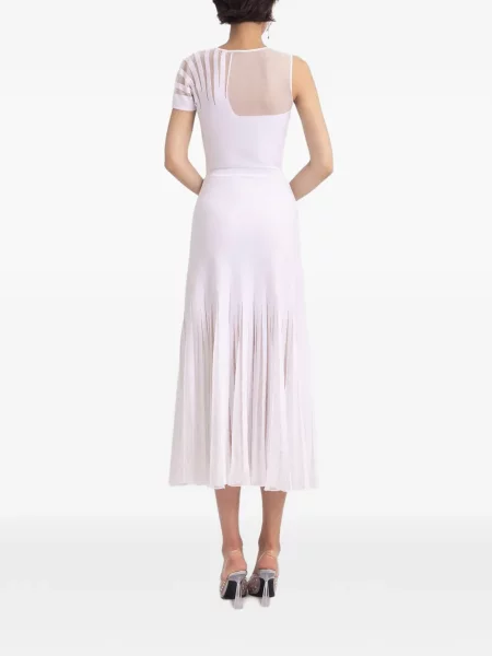 Rochie midi Gemy Maalouf evazată alb