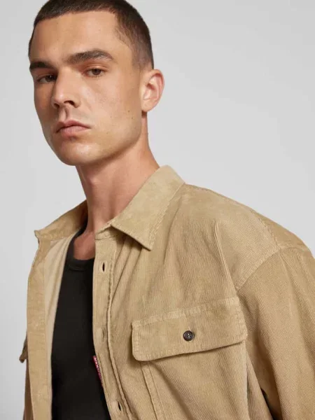 Koszule Mężczyzna Beżowy L Beżowa koszula sztruksowa Dsquared2 brązowa