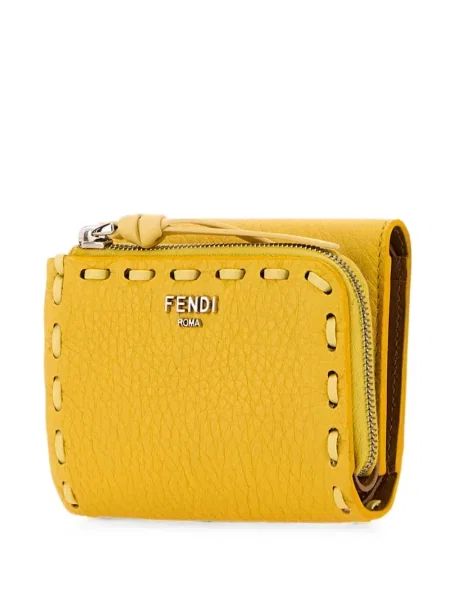 Portofel Fendi din piele galben