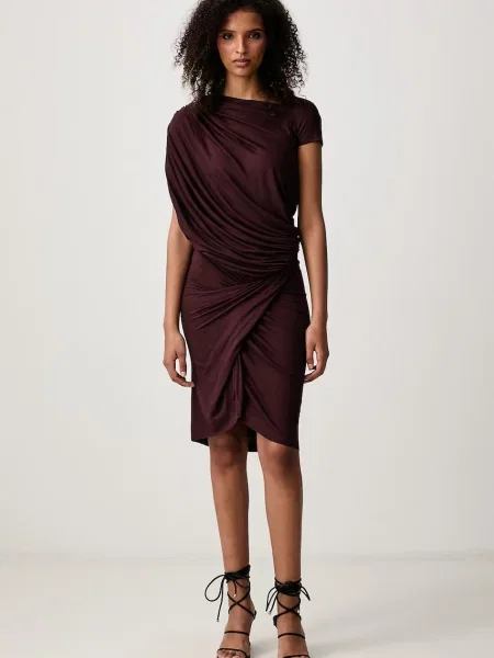 Rick Owens Lilies Ares rochie simplă din vâscoză