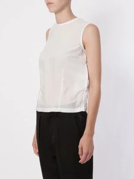 Top Comme Des Garçons cu decolteu rotund alb