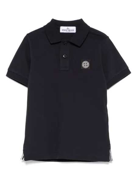 Koszulka polo dziecięca Stone Island niebieska