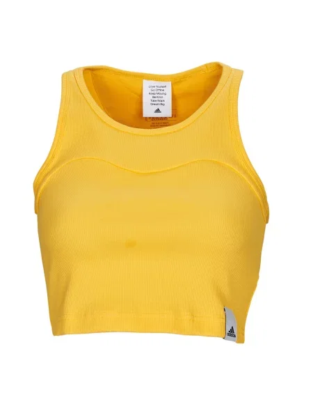 Majica brez rokavov Adidas brez rokavov rumena