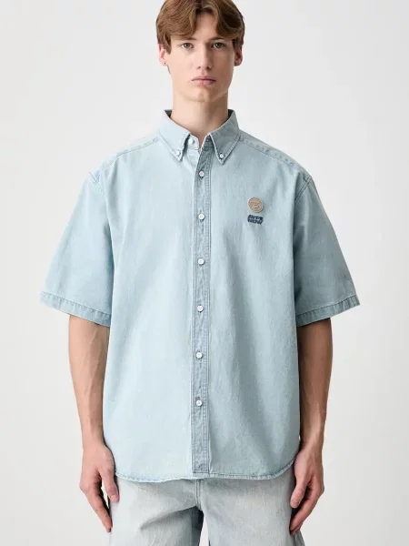 AAPE cămașă din denim pentru bărbați
