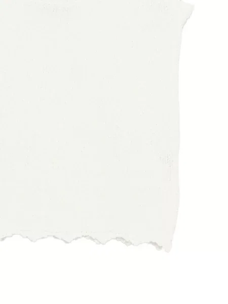 Top Low Classic fără mâneci clasic alb