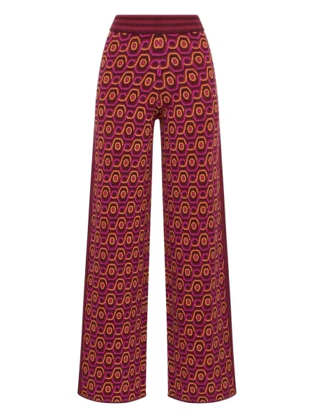 Pantaloni Maliparmi cu imprimeu geometric roșu