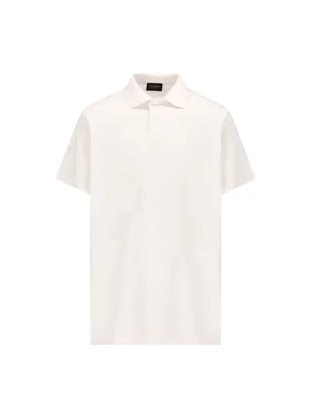 Lniana koszulka polo Balenciaga biała