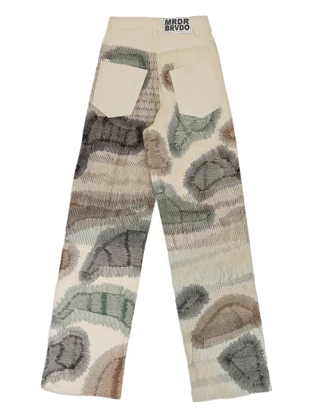 Blugi Who Decides War cu broderie