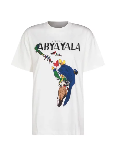 Tricou Farm Rio cu imagine alb