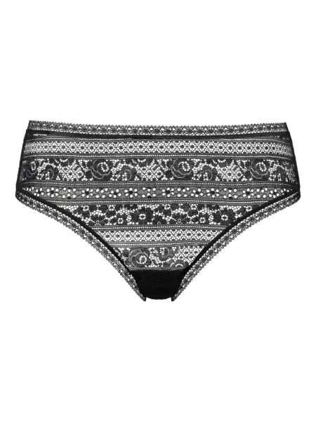 Chiloți tanga Eres din dantelă negru