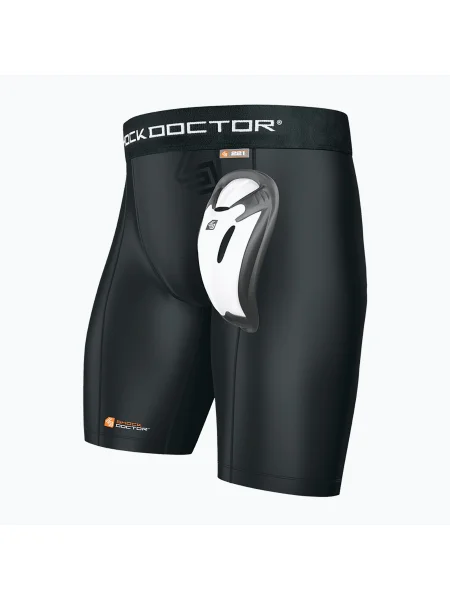 Pantaloni scurți de compresie pentru bărbați Shock Doctor Core Compression negru