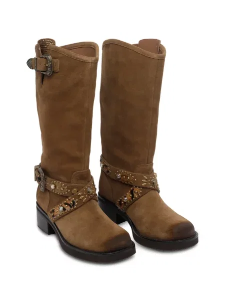 Botine Kurt Geiger London cu cataramă maro