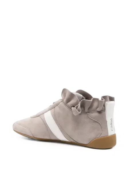 Sneakerși Chloé cu volane gri