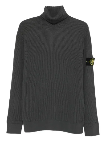 Golf golf Stone Island z kamieniami prążkowany szary