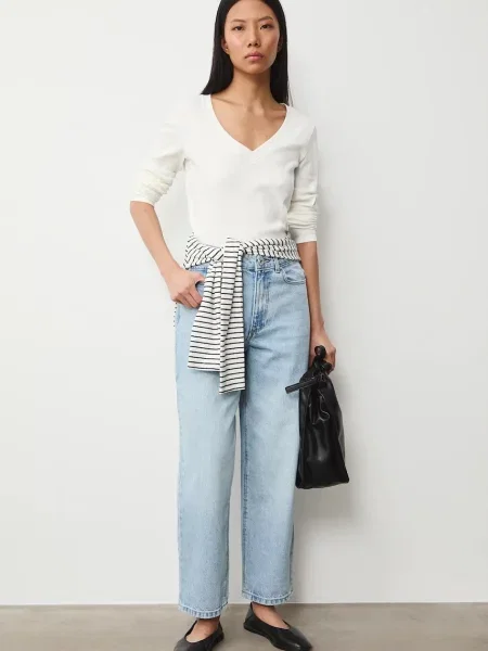 Medicine jeansy mom fit niebieskie