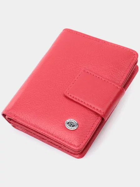 Кожаный кошелек St Leather Accessories красный