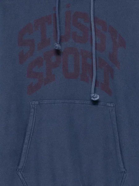 Hanorac cu glugă Stüssy cu imagine albastru