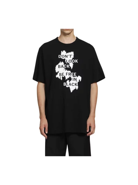 Krótka koszulka Yohji Yamamoto z krótkim rękawem czarna