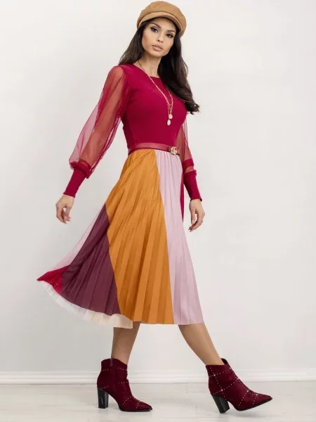 Блуза Fashionhunters винено червено